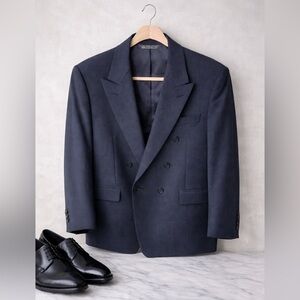 Christian Dior Monsieur 100% Wool Navy Blazer Jacket, 46R
